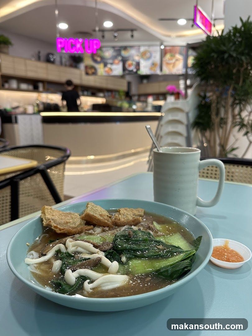 Noodle Dish and Drink