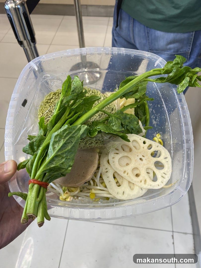 Vegetable and Noodle Platter