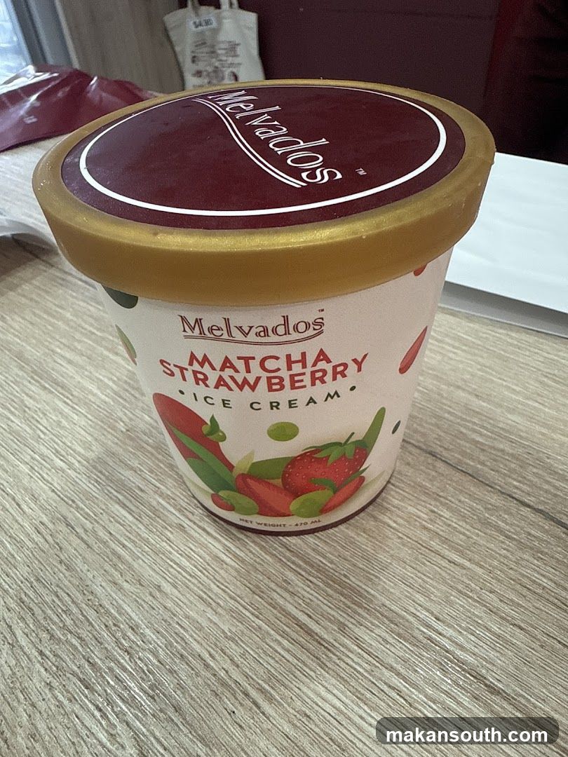 Melvados Matcha Strawberry Ice Cream