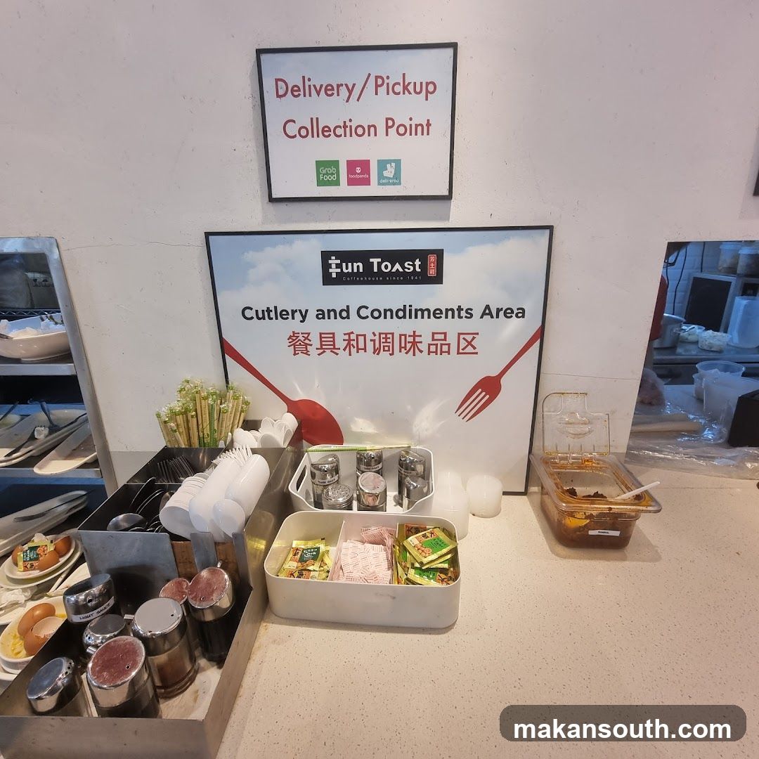 Cutlery and Condiments Area