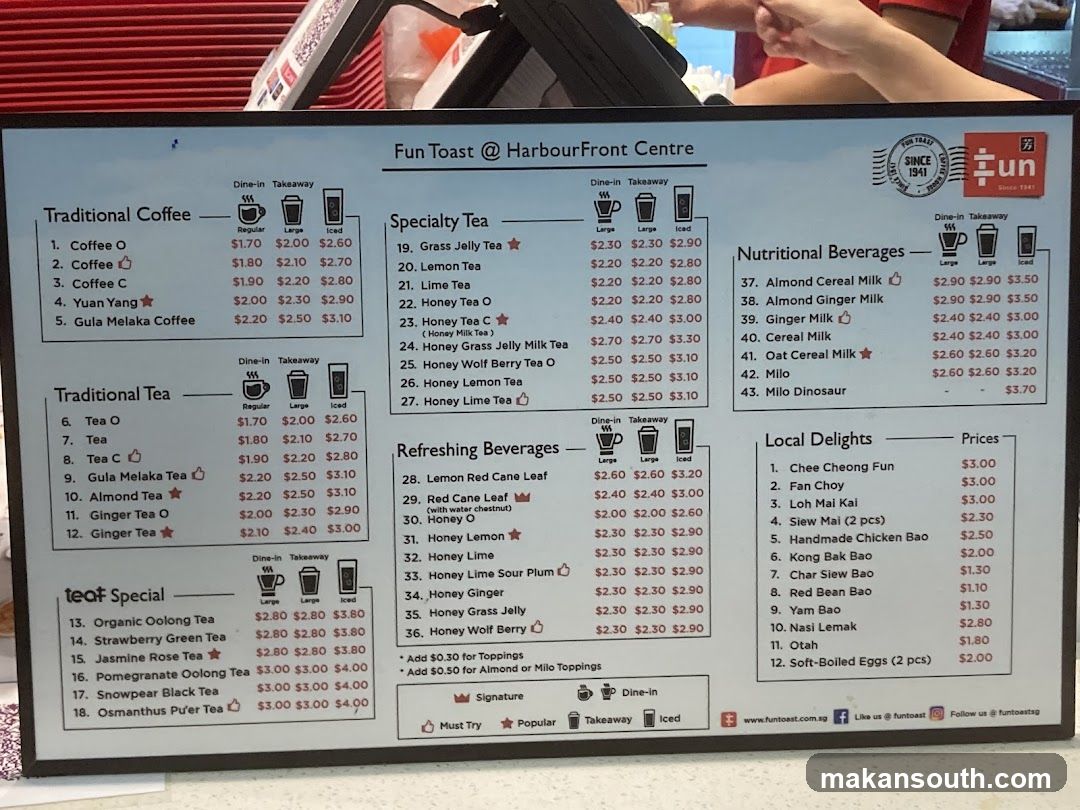 Fun Toast Menu