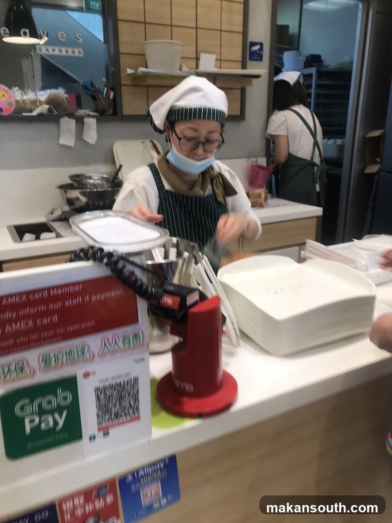 Staff preparing food