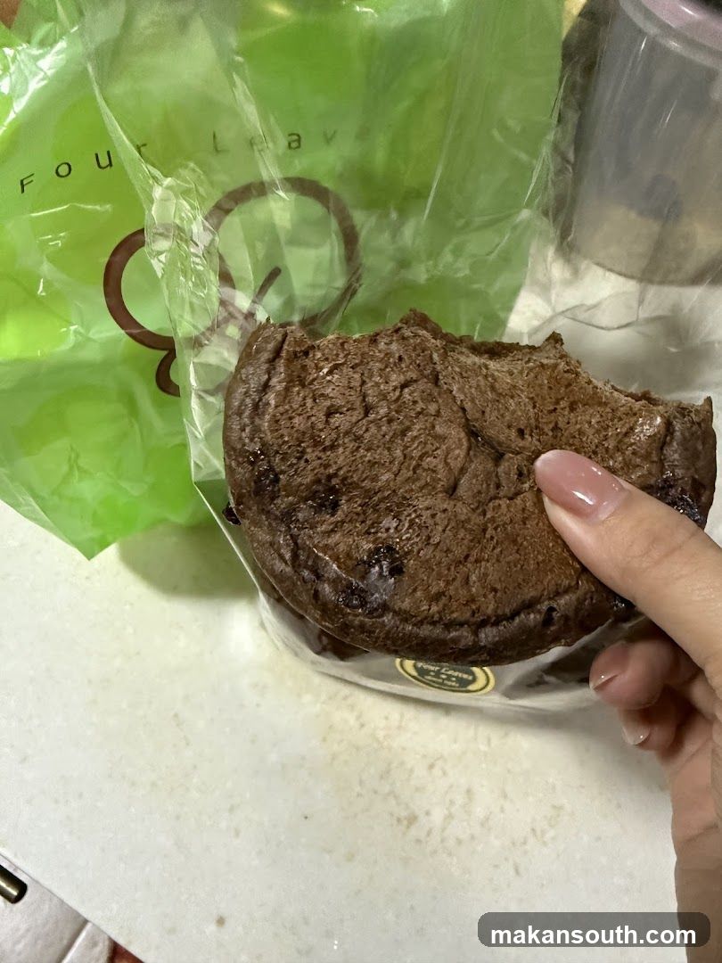 Chocolate pastry with branding