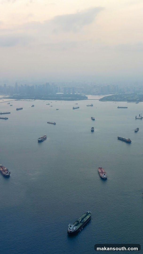Ships in Harbor with City Skyline
