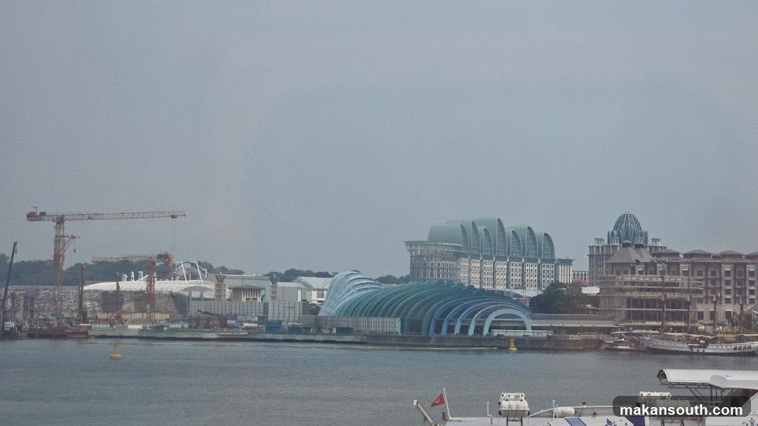 Construction site with modern buildings and cranes