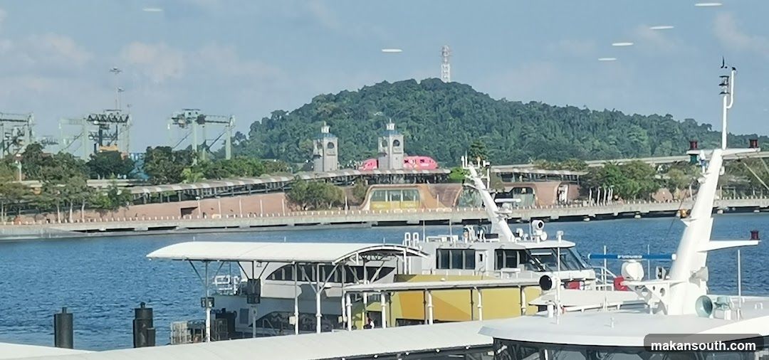Harbor Scene with Distant Island