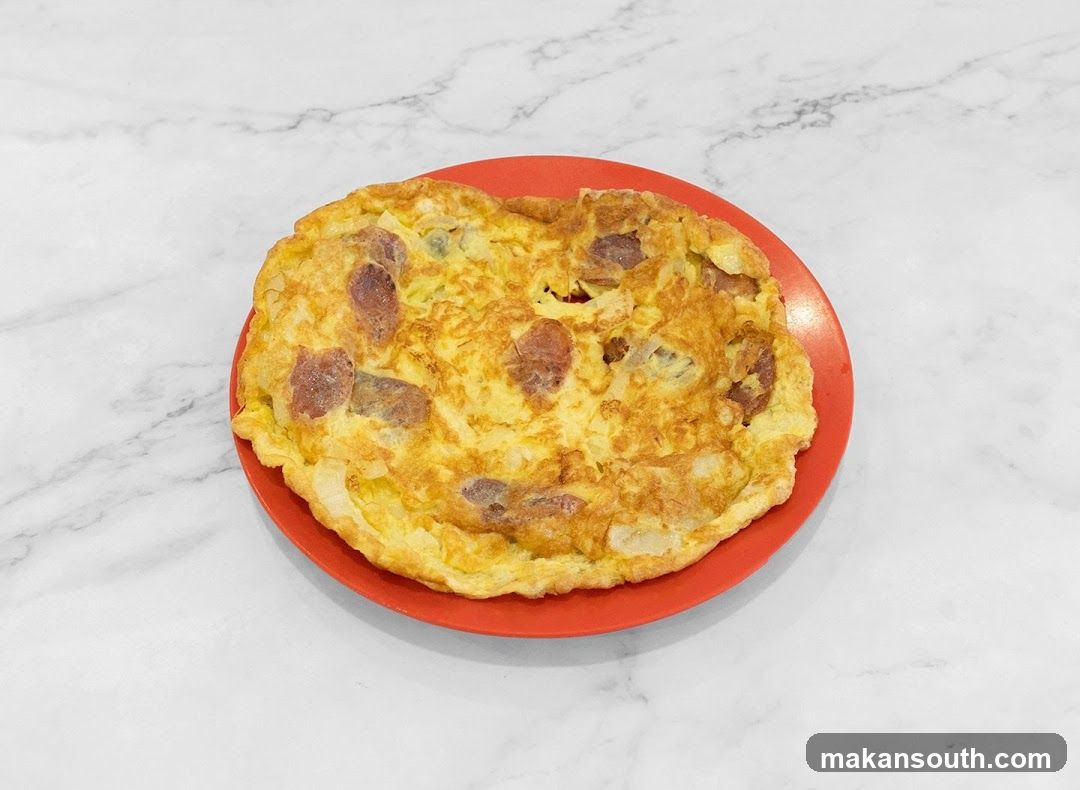 Omelette with Sausage Slices