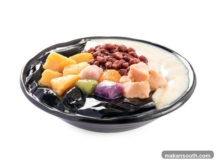 Dessert with toppings