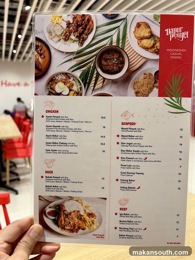 Dapur Penyet Menu