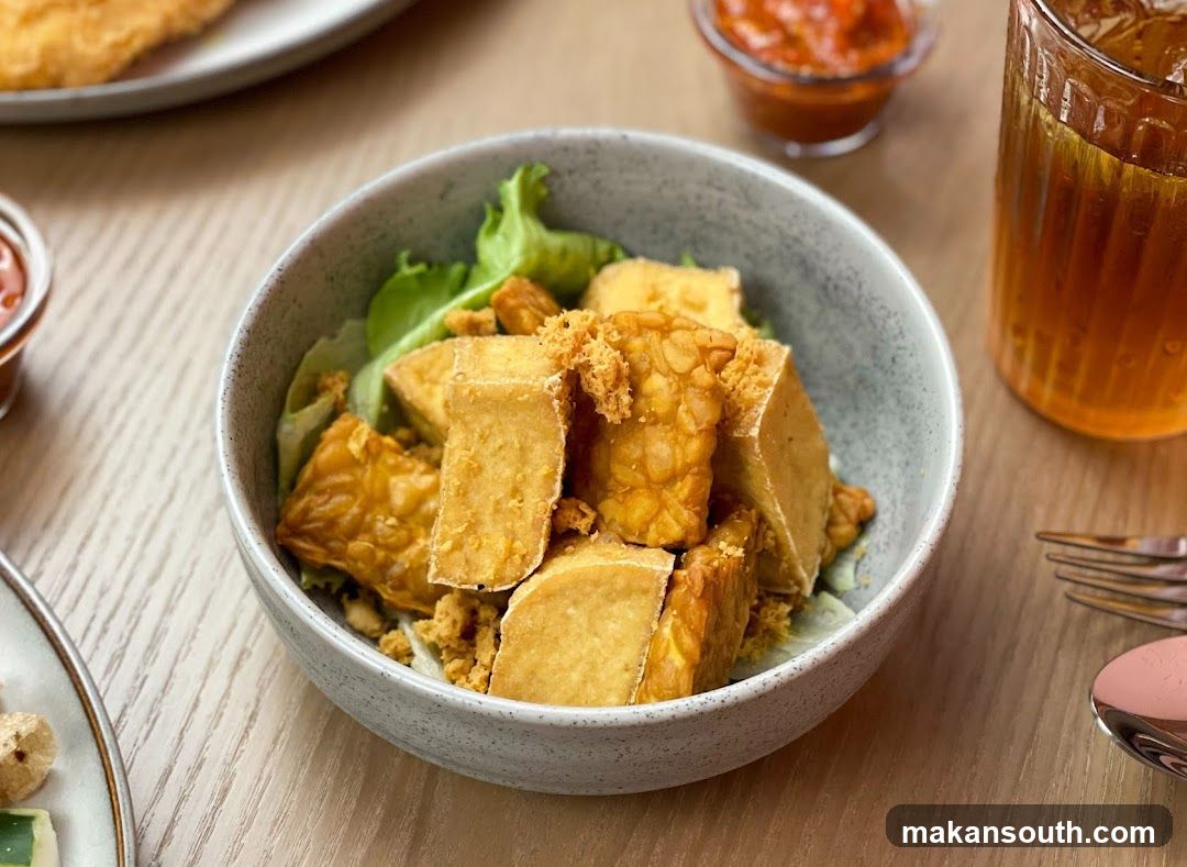 Fried Tofu and Tempeh Salad