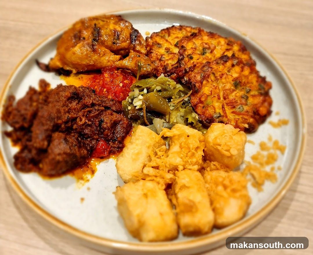 Plate of Indonesian Food