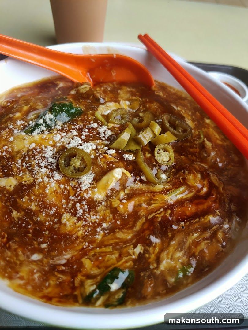 Noodle Soup with Sliced Chilies
