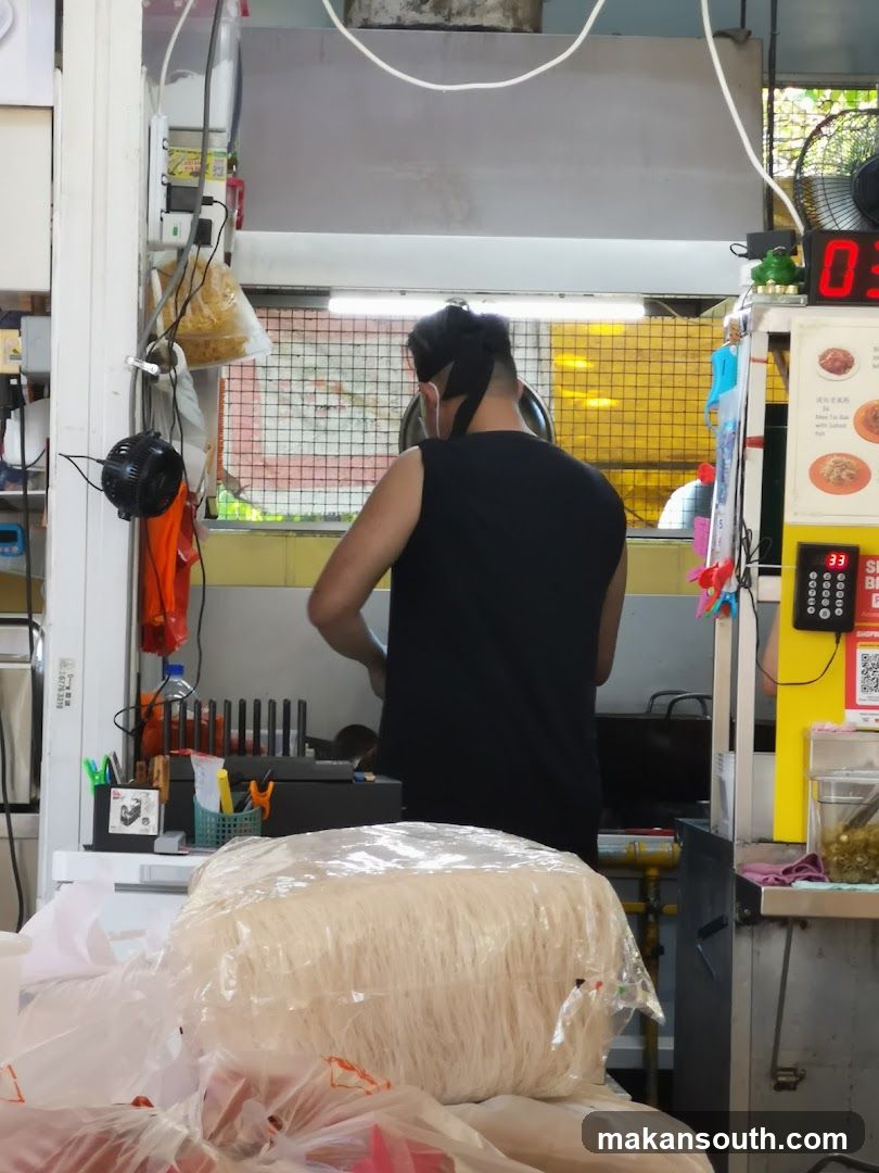 Cook preparing food