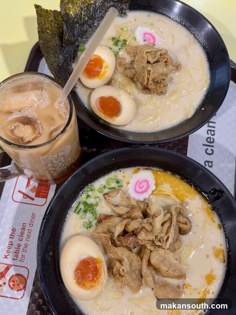 Ramen and Iced Drink