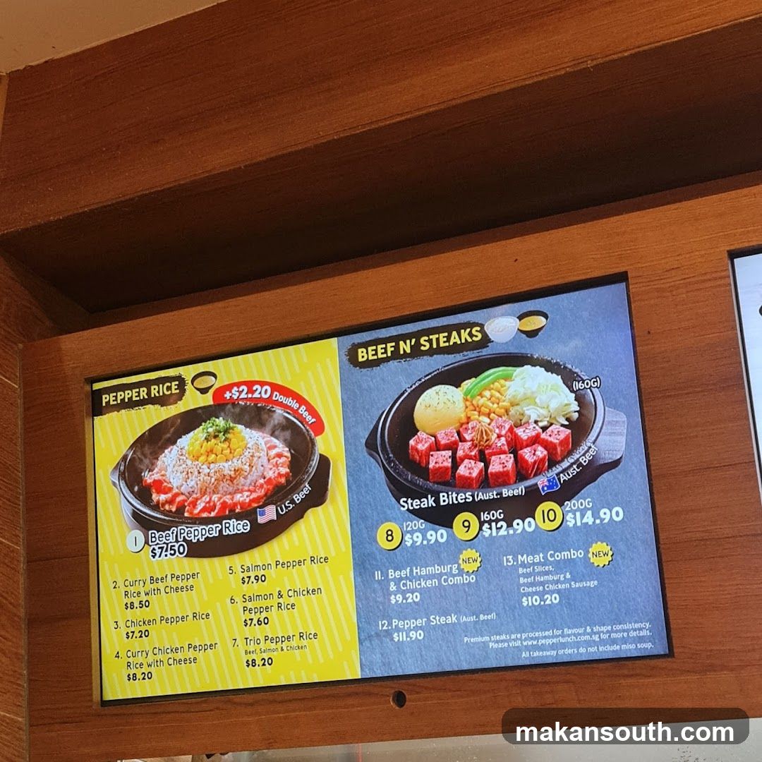 Pepper Rice and Beef N' Steaks Menu