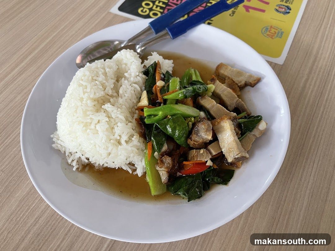 Crispy Pork Belly with Rice