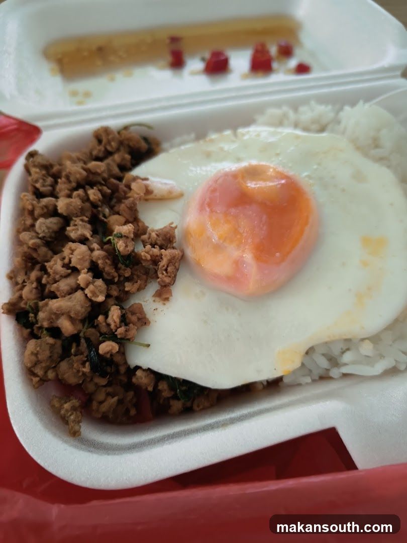Minced Meat with Basil and Fried Egg Rice
