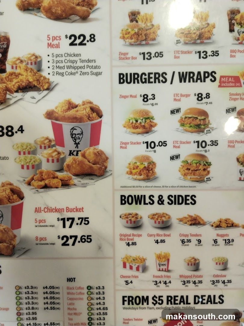 KFC Menu