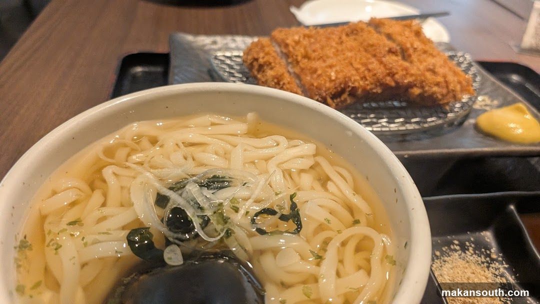 Udon Noodles and Fried Pork Cutlet