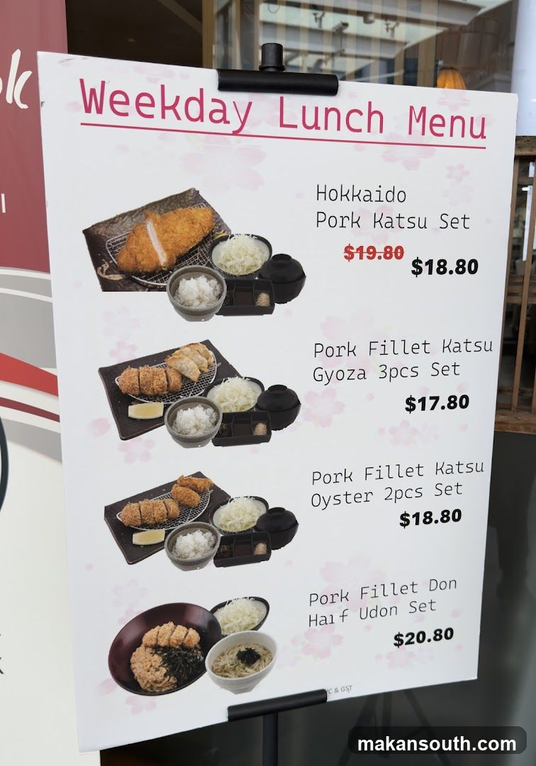 Weekday Lunch Menu