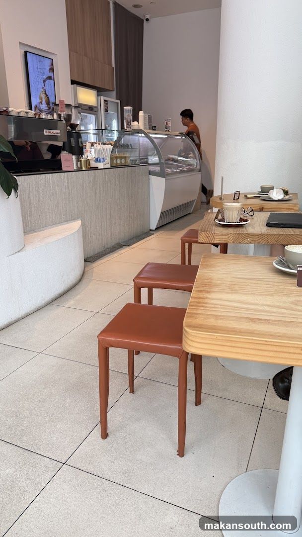 Cafe Interior with Seating and Counter