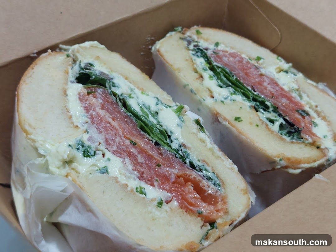 Smoked Salmon Bagel Sandwich