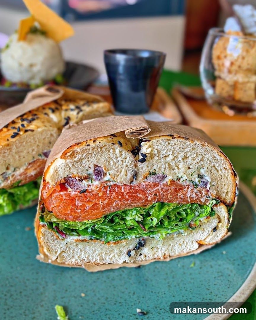 Salmon Bagel Sandwich
