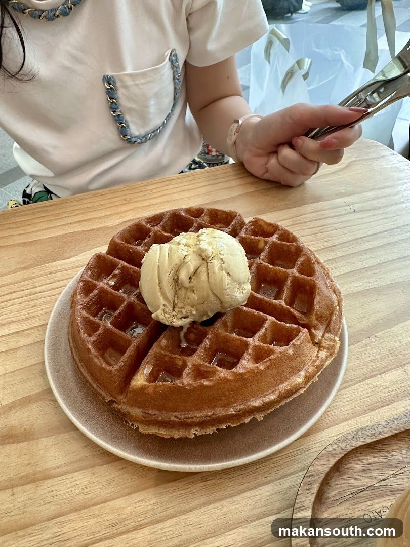 Waffle with Ice Cream