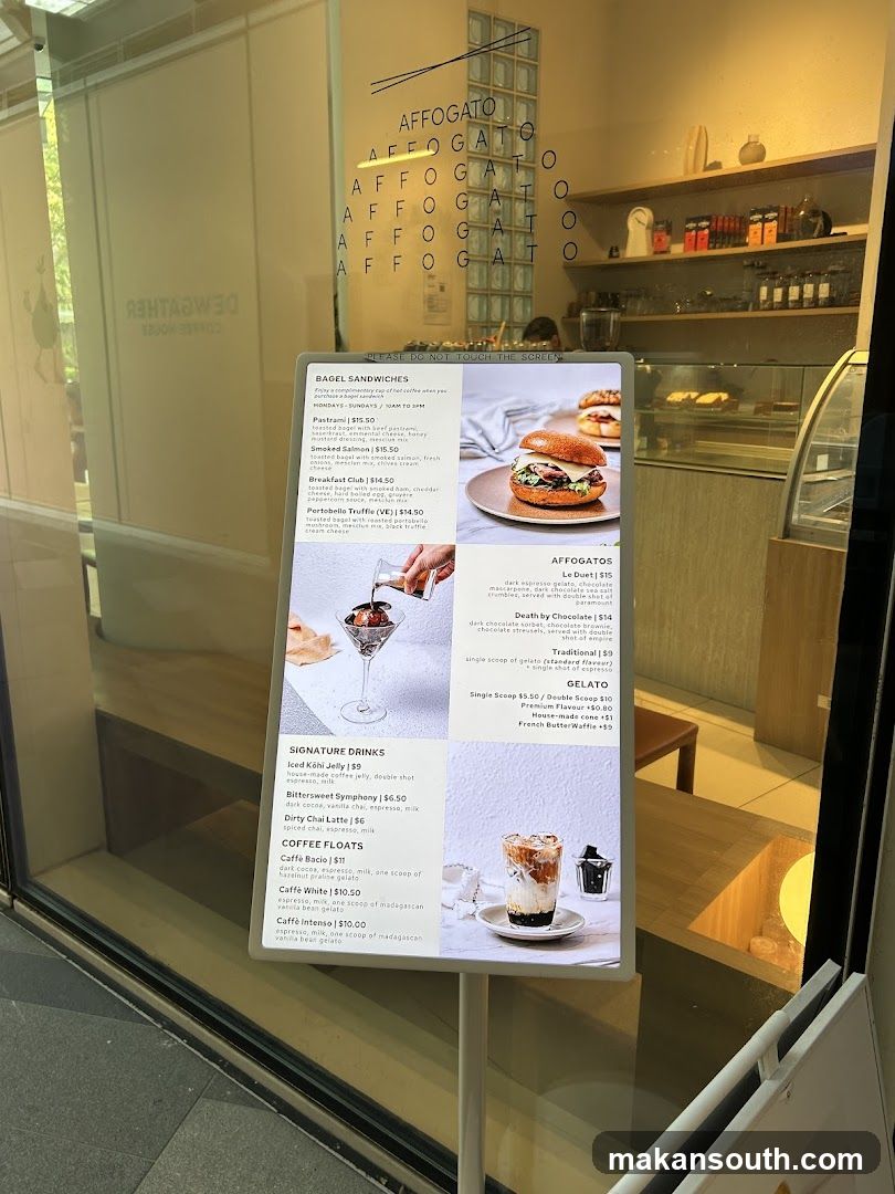 Affogato Menu