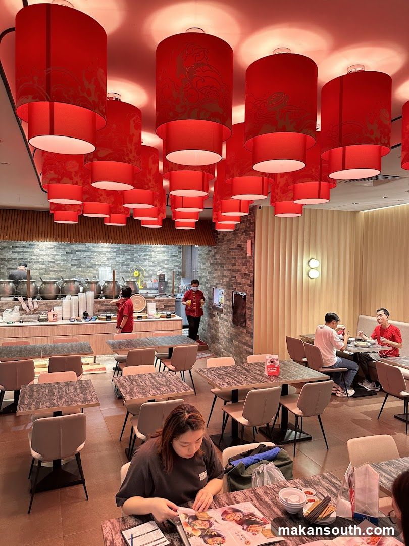 Restaurant Interior with Red Lanterns
