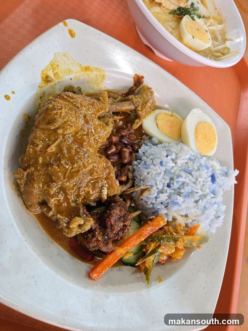 Nasi Lemak with Chicken and Laksa