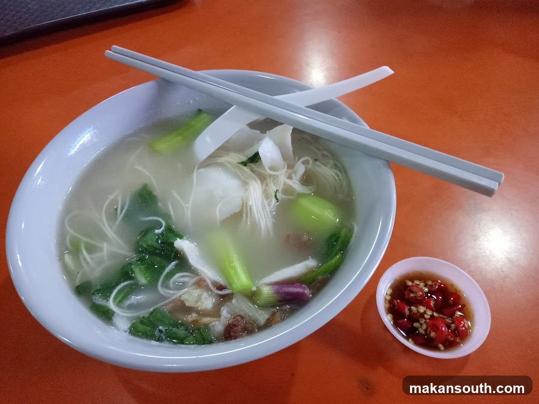 Bowl of Noodles with Chili Dip