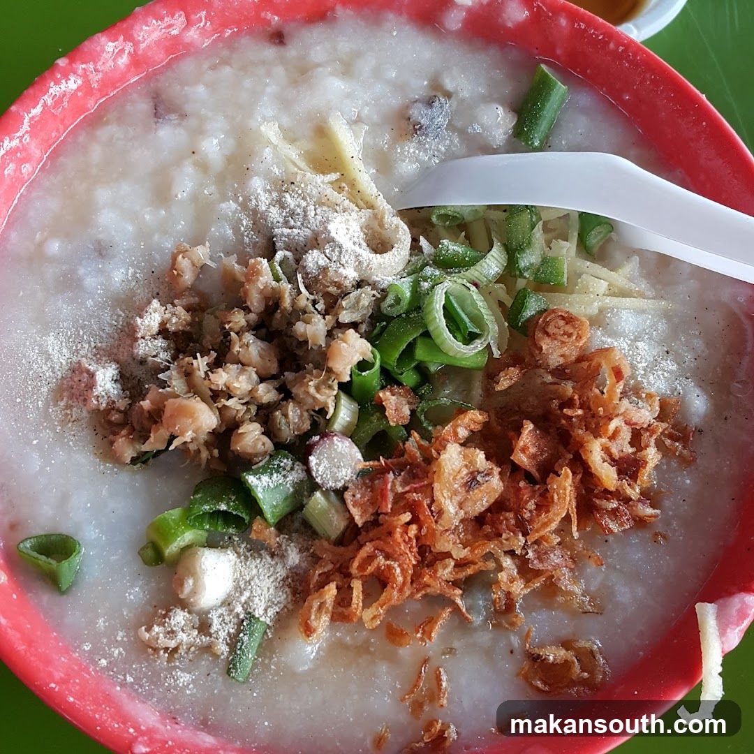Congee with toppings