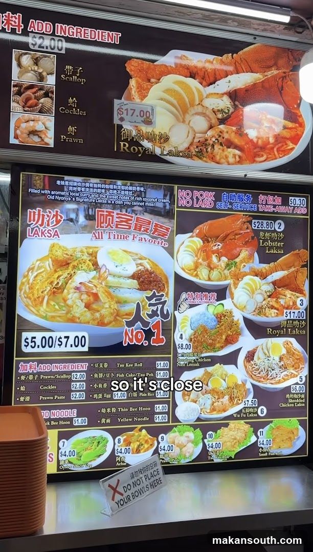 Laksa Menu