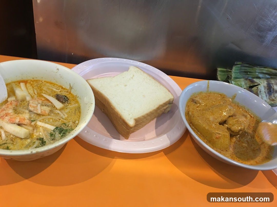 Curry and Laksa with Bread