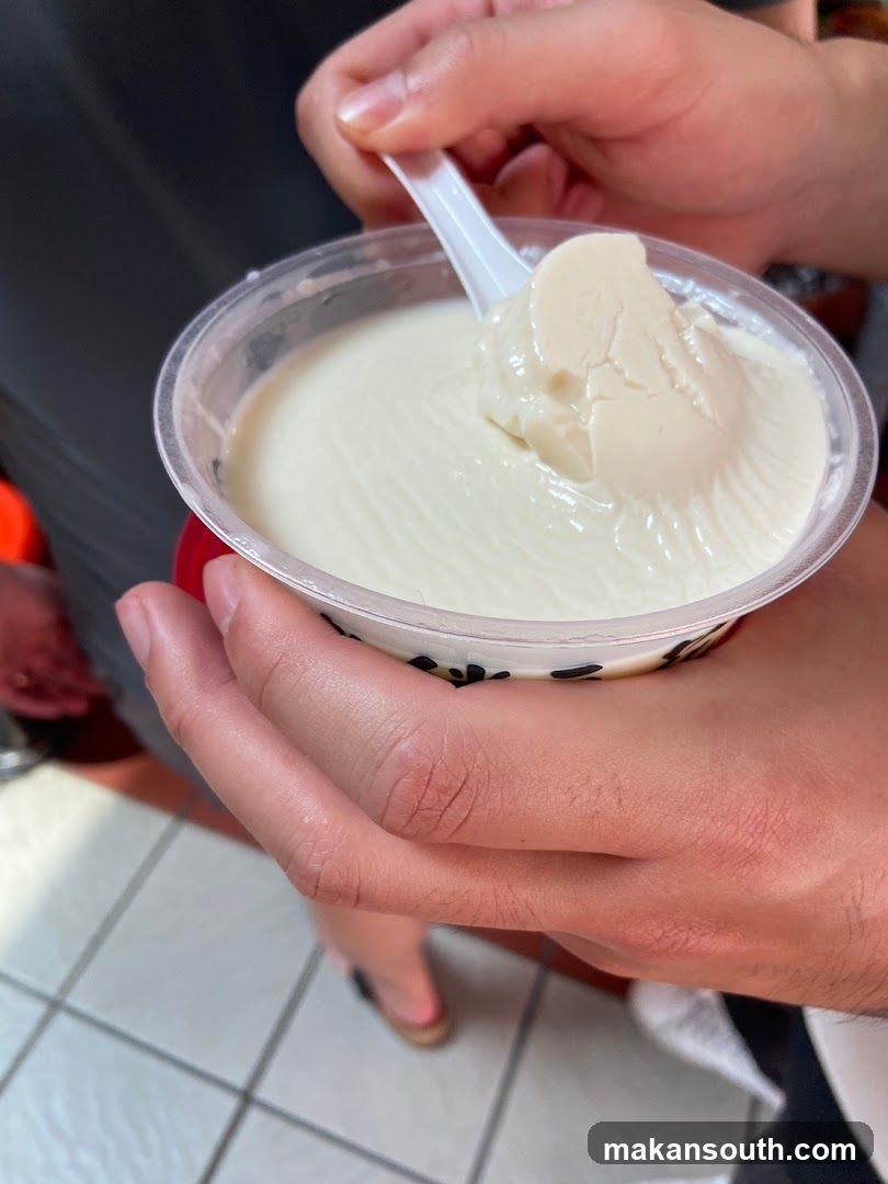 Close-up of Tofu Pudding