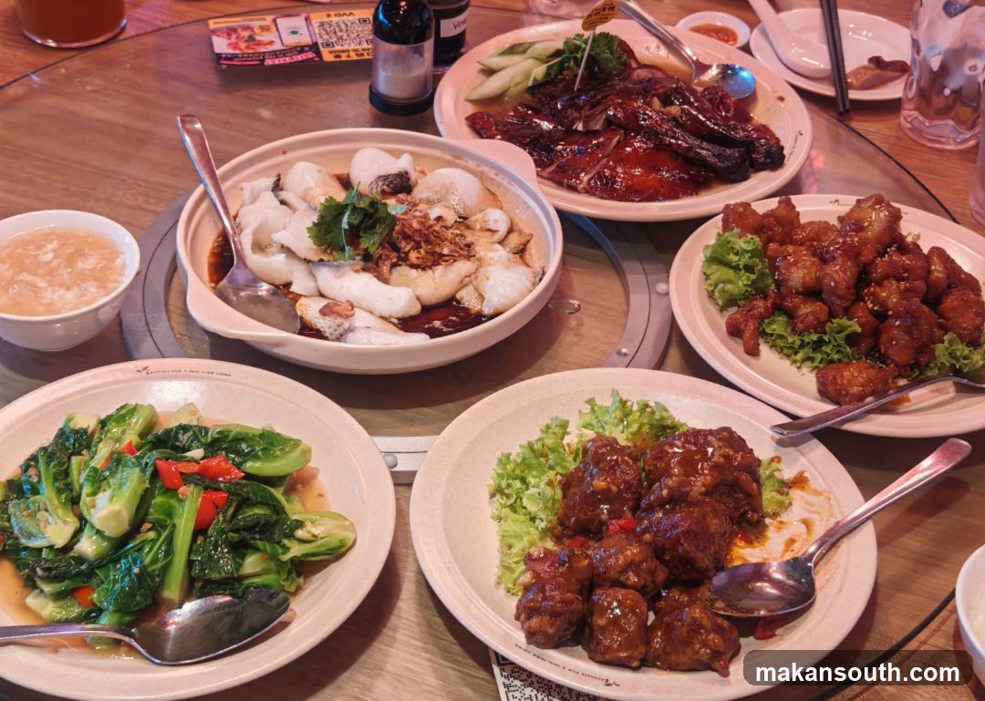 Various Dishes on a Table