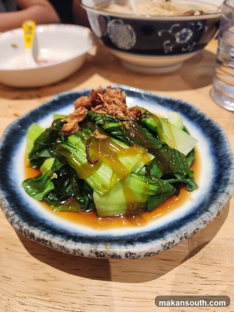 Bok Choy with Fried Shallots