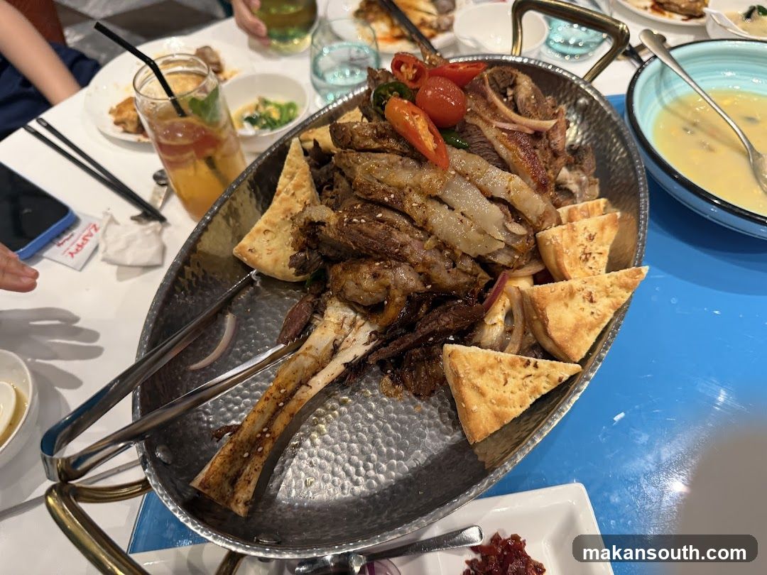 Meat Platter with Bread and Drink
