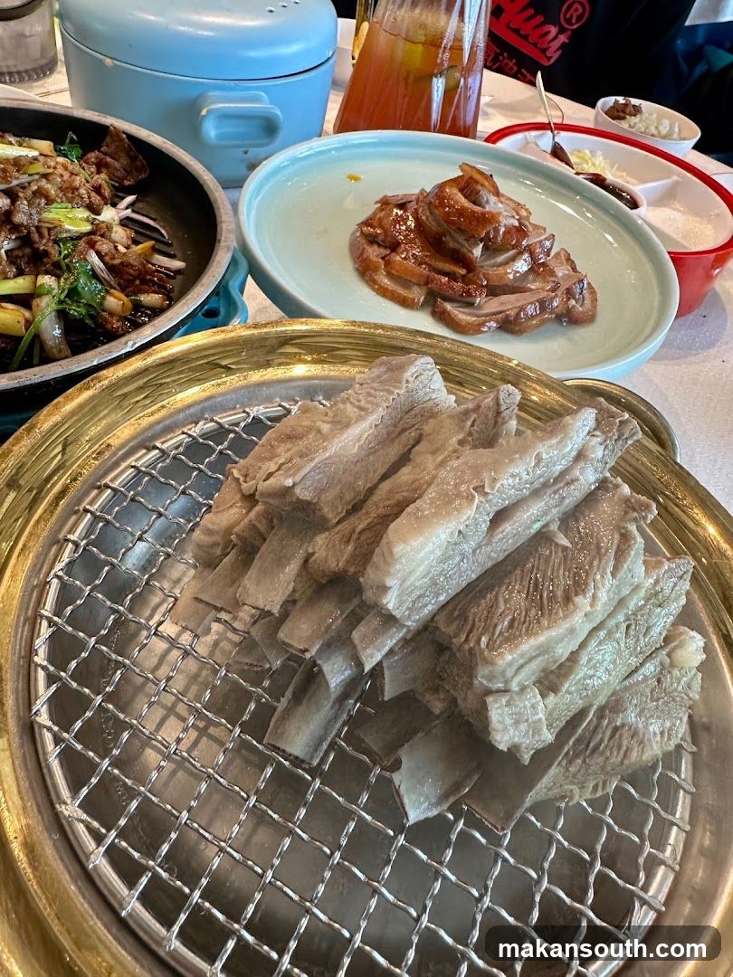Table with various dishes