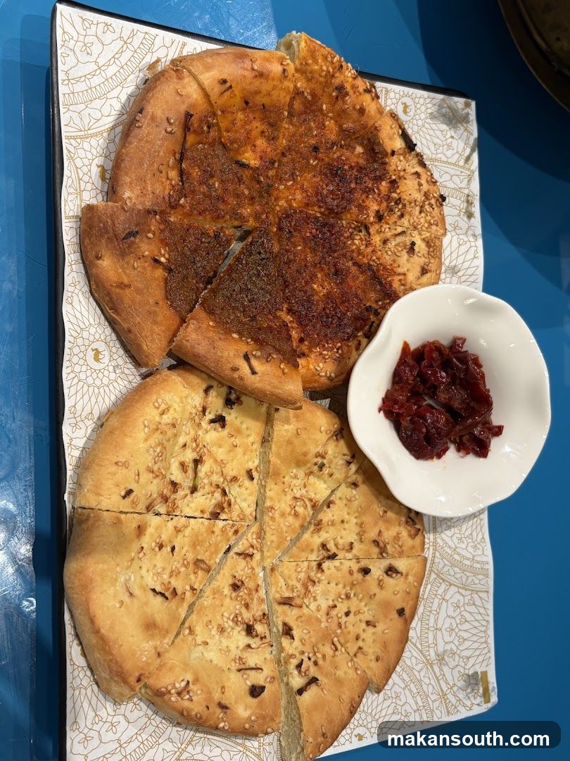 Flatbreads with Toppings and Dip