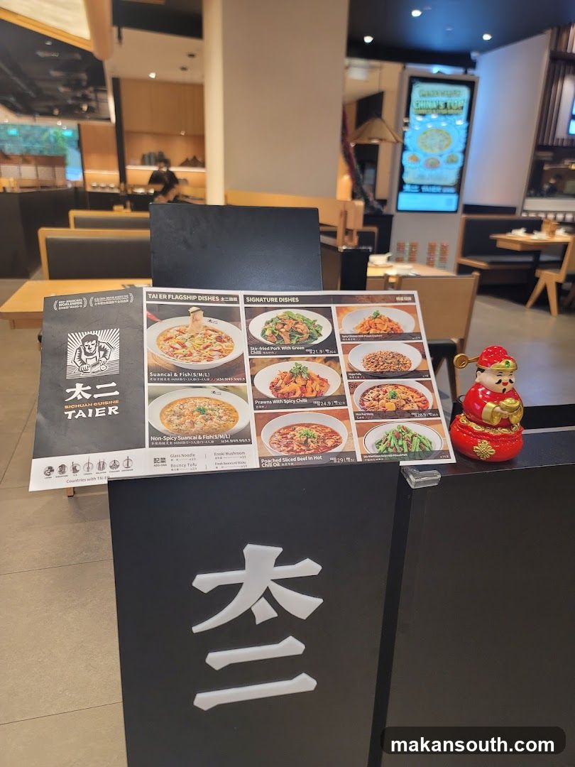 Restaurant Menu Display