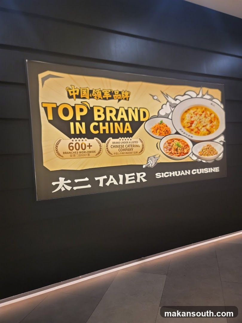 Taier Sichuan Cuisine Advertisement