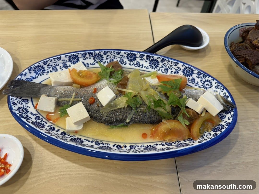Steamed Fish with Tofu and Tomatoes