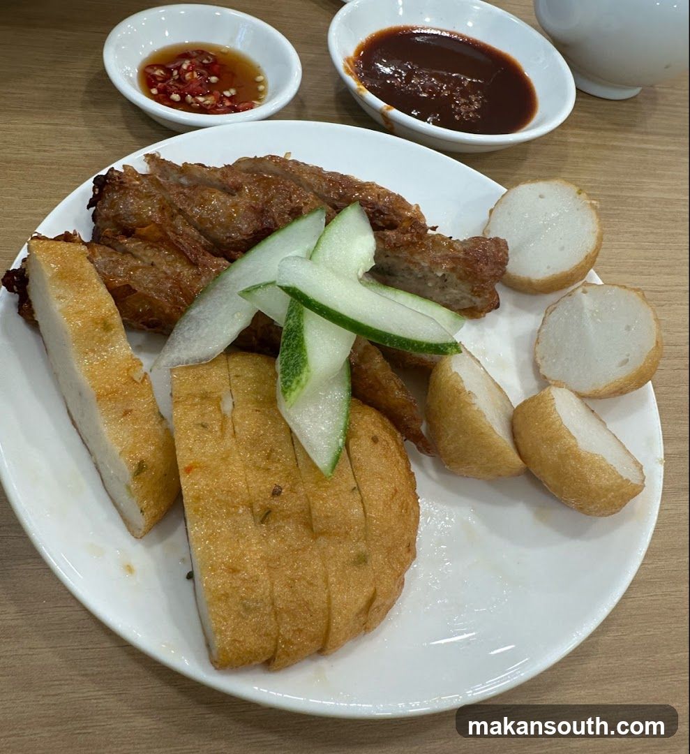 Fried Fish Cakes and Meat Rolls