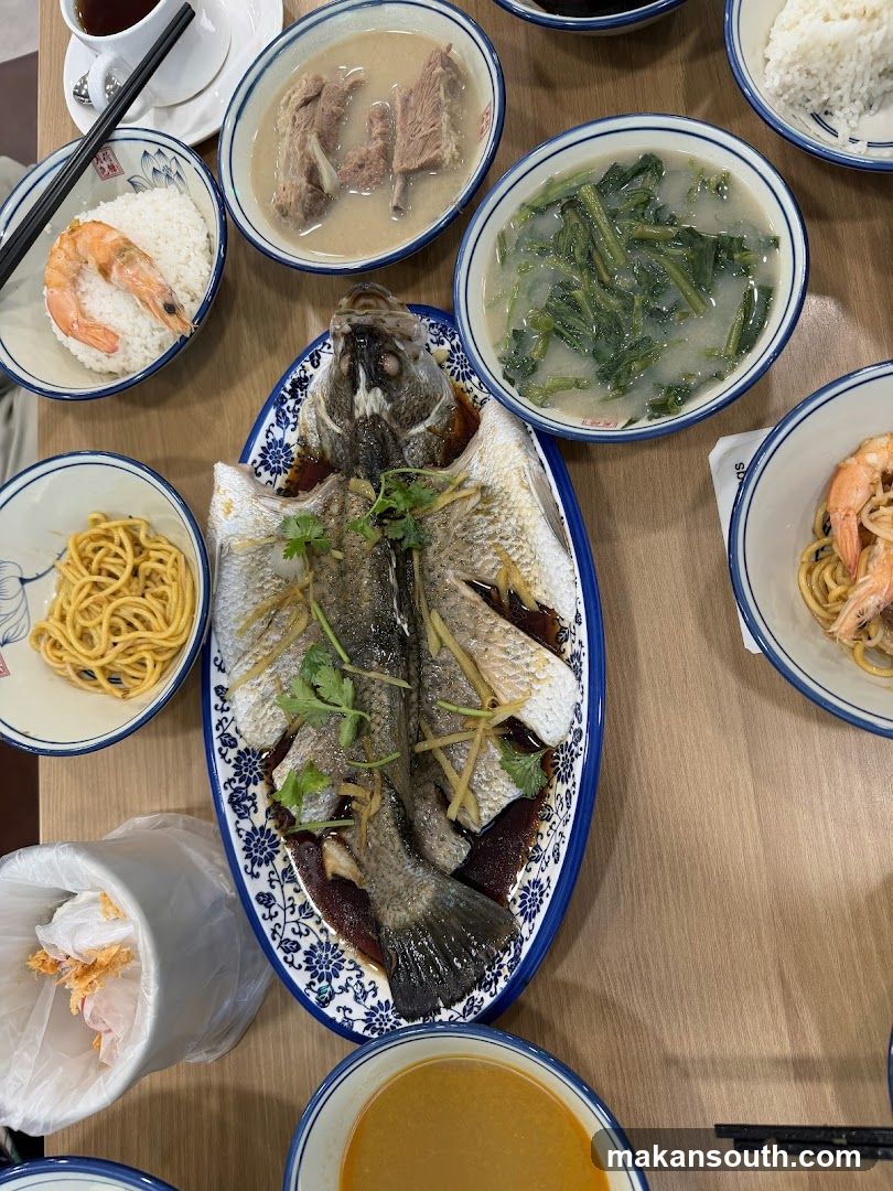 Steamed Fish and Side Dishes