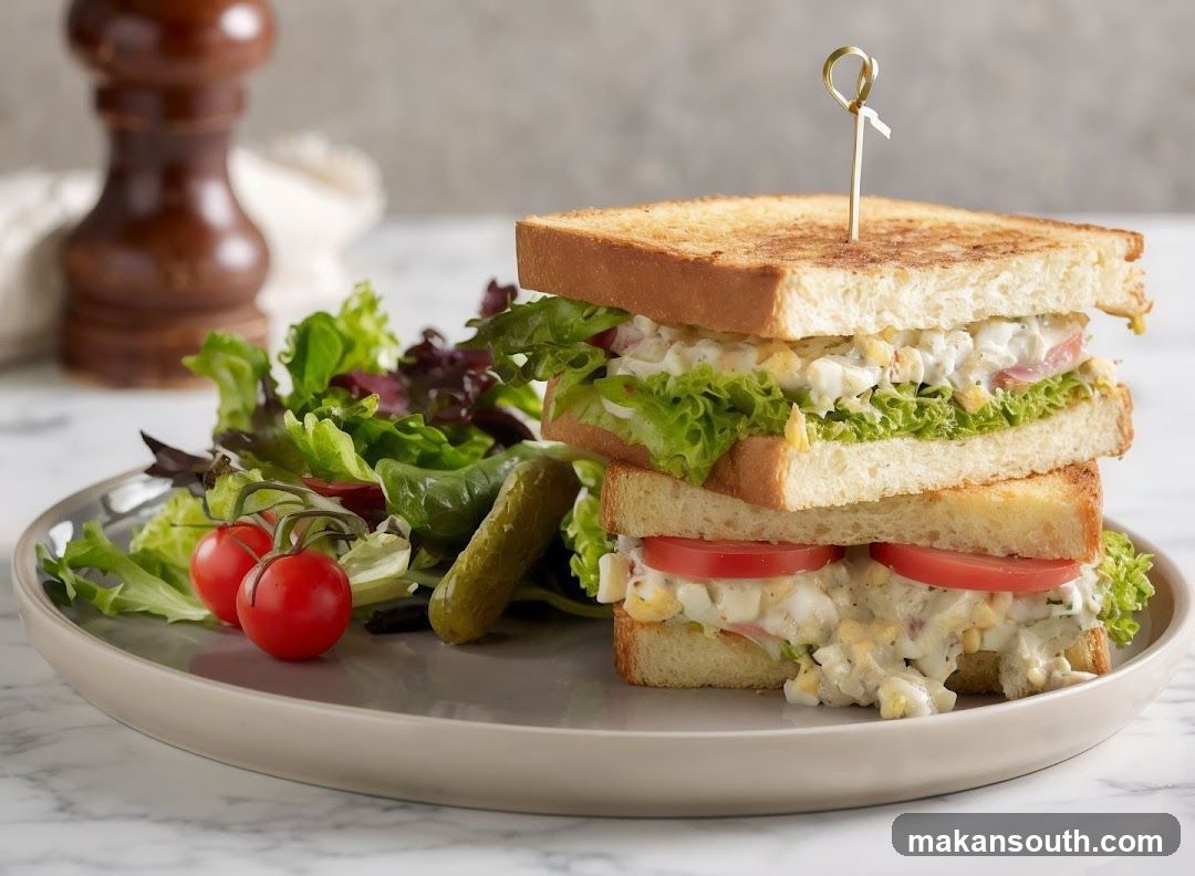 Egg Salad Sandwich with Side Salad