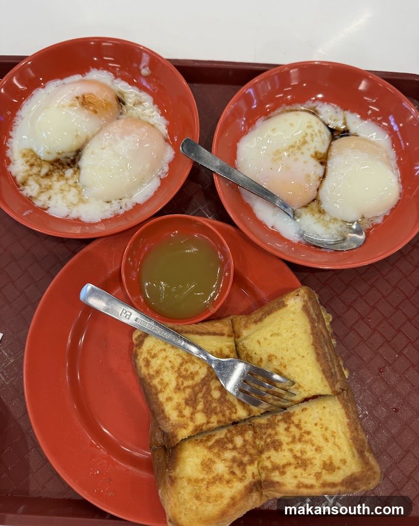 Soft-boiled eggs and toast