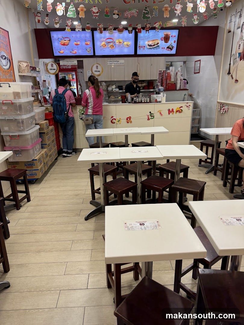 Dine-in Area with Christmas Decorations