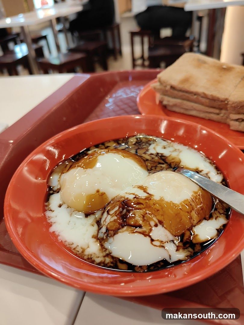 Soft-boiled eggs with toast